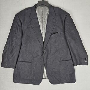 Vtg Givenchy Monsieur Blazer‎ Mens 50 Worsted Wool Silk Twill 1-Button Jacket